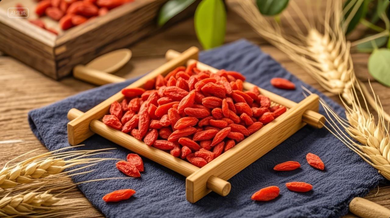 枸杞中药材滋补养生健康食品静物背景图