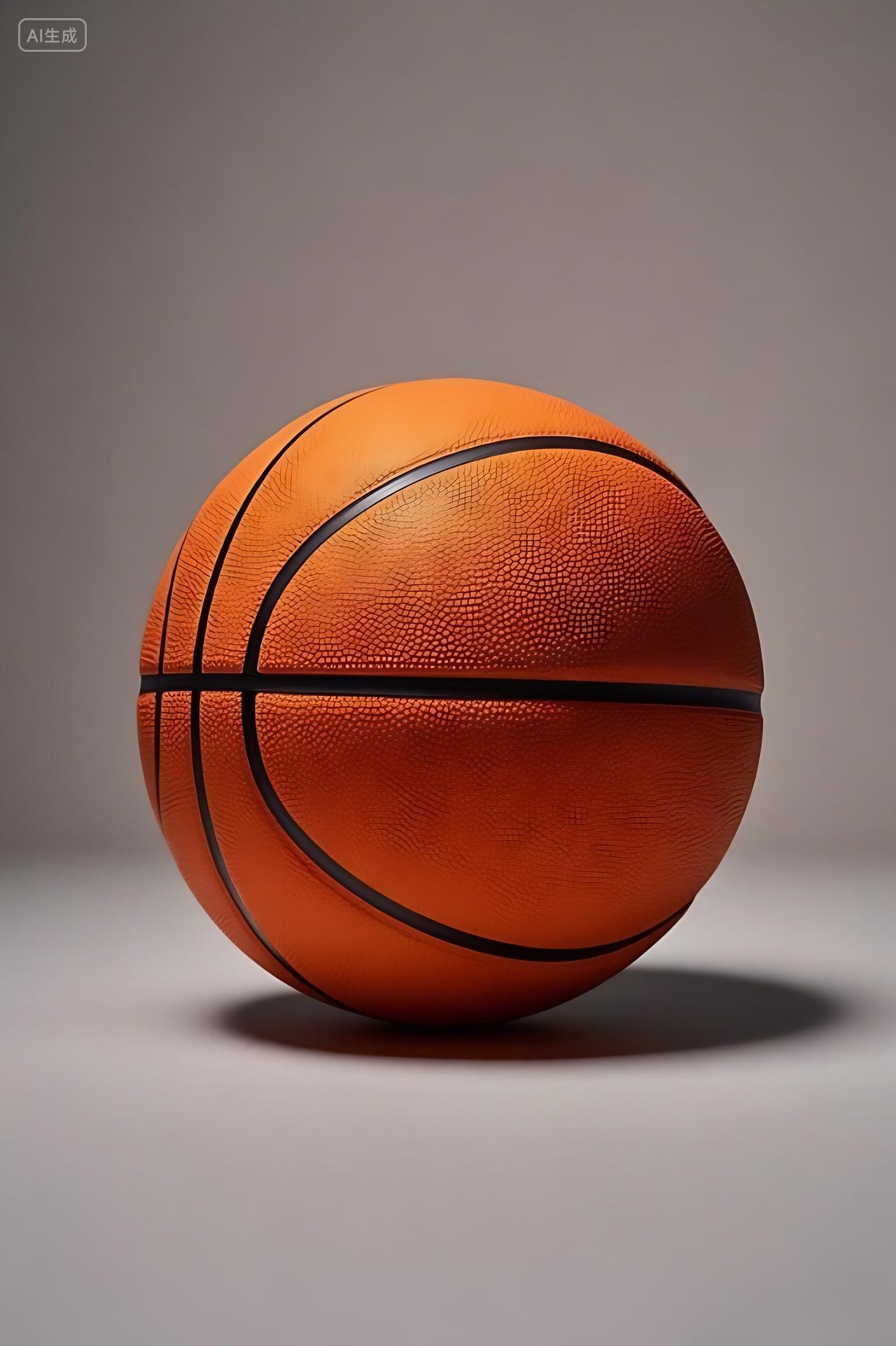 一个橙色篮球的特写AI