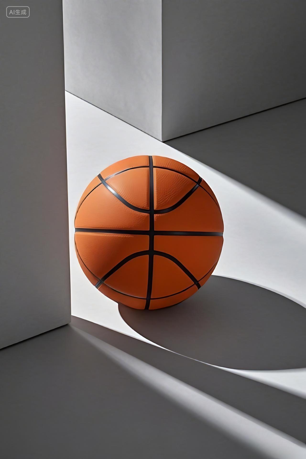 一个橙色篮球的特写AI