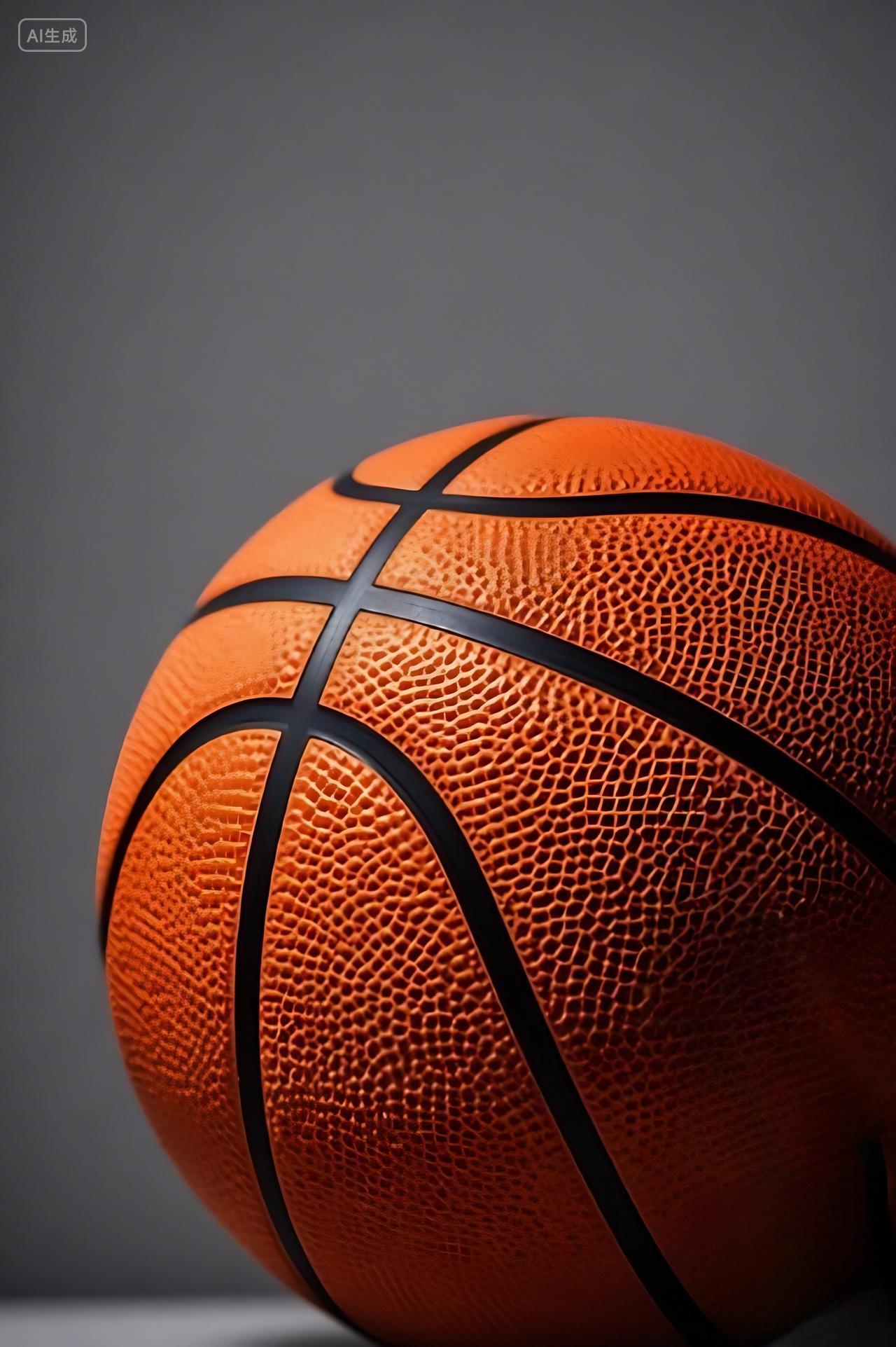 一个橙色篮球的特写AI