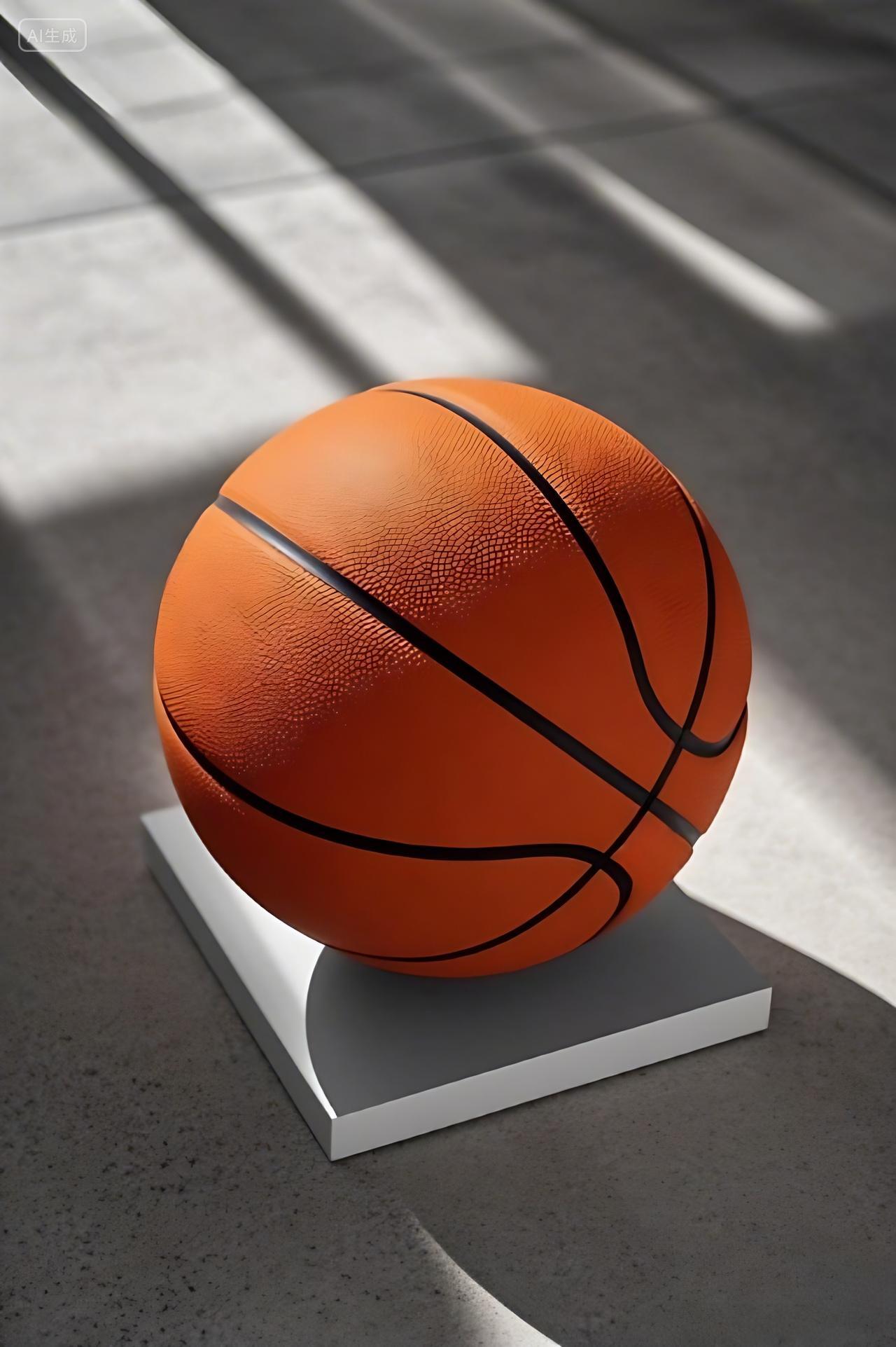 一个橙色篮球的特写AI