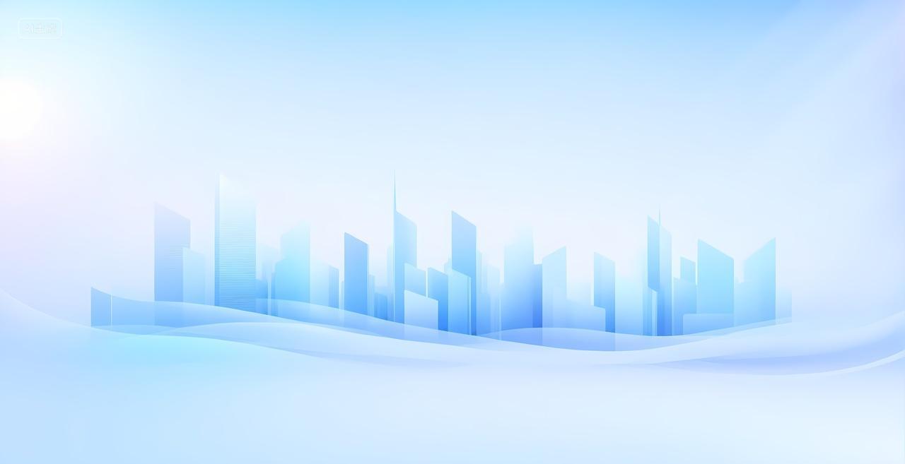城市天际线未来感城市剪影摩天大楼抽象艺术科技感背景
