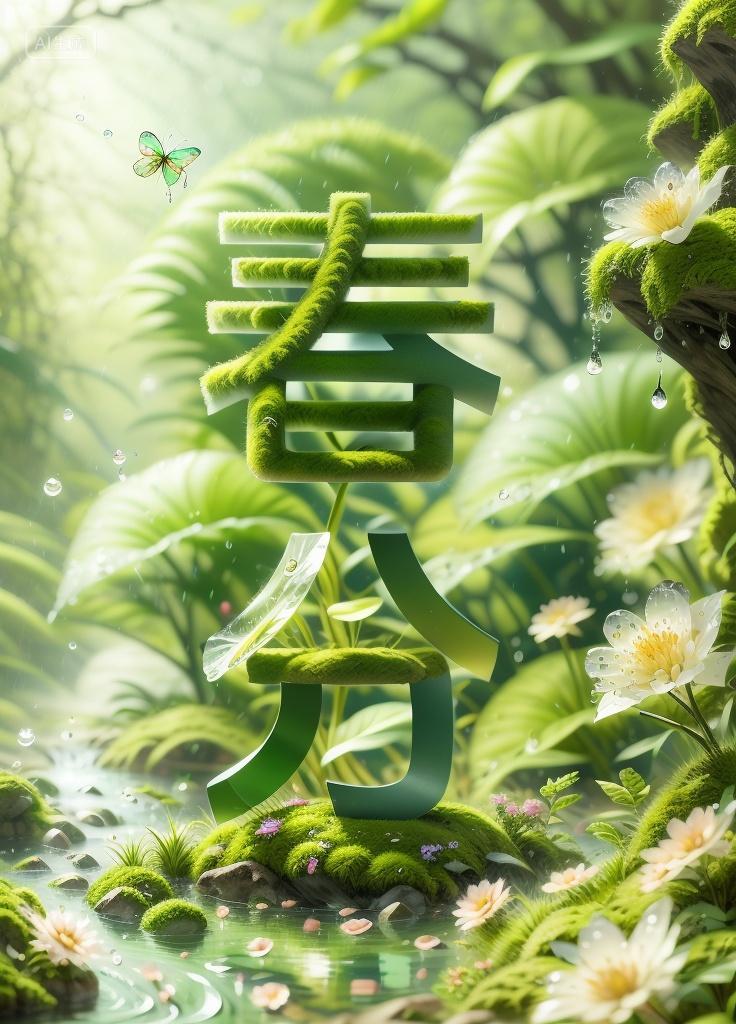 清新绿色春分二十四节气传统节气背景图片