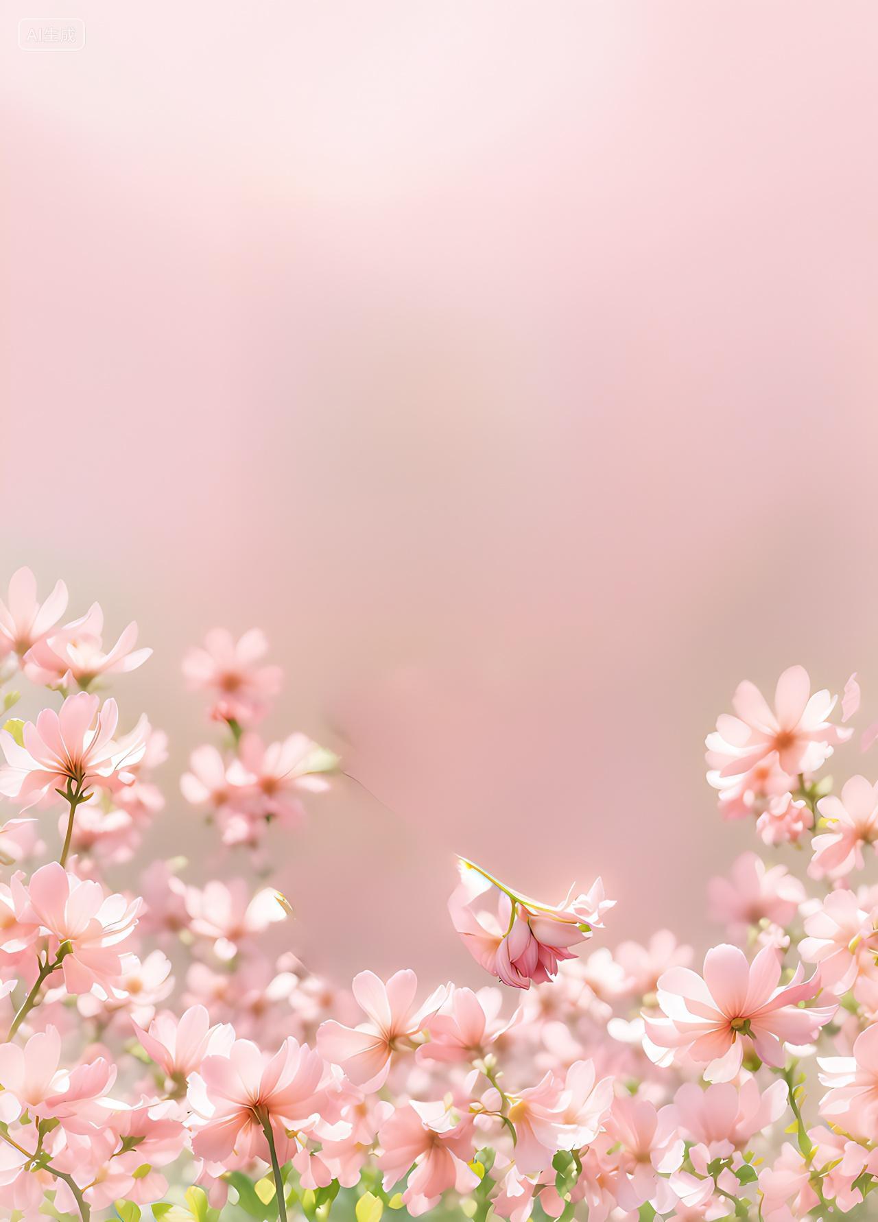 春天春暖花开粉色花朵背景图片