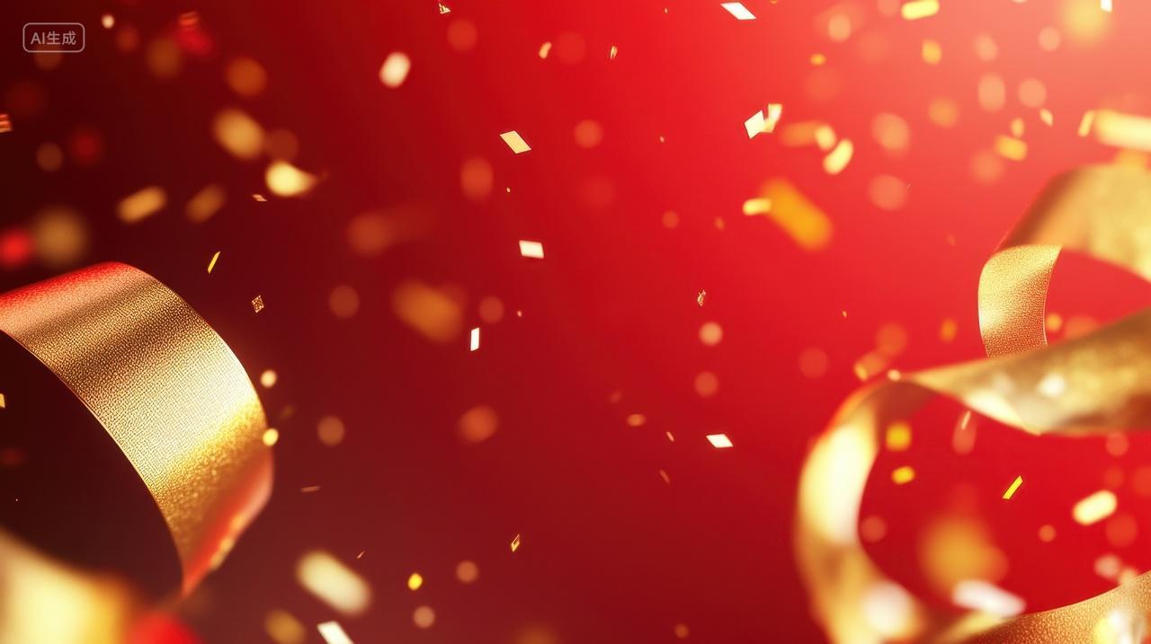 节日庆典的喜庆氛围红色背景