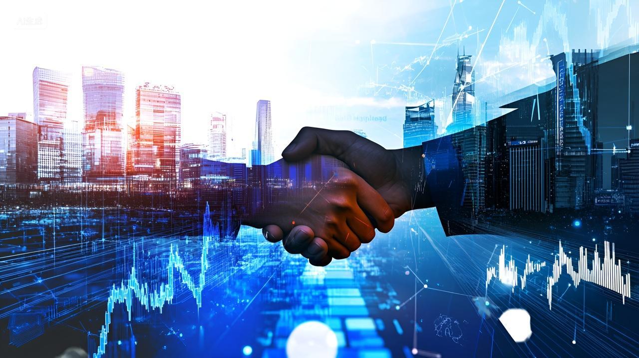 成功人士商务合作握手企业公司职场洽谈业务