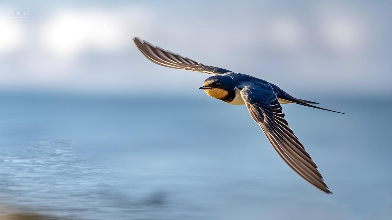春天立春春分春意盎然万物复苏二十四节气24节气动物小燕子春燕穿花衣自由飞翔的燕子高清照片