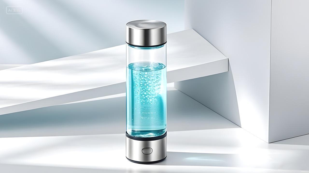 富氢水杯大健康美颜电解水杯H2富氢水杯广告海报图片