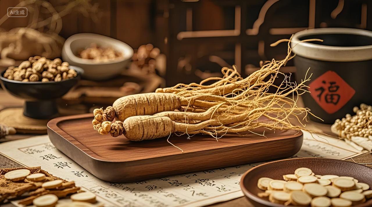 中医文化中药文化传统中医人参药材养生滋补中药材保健图