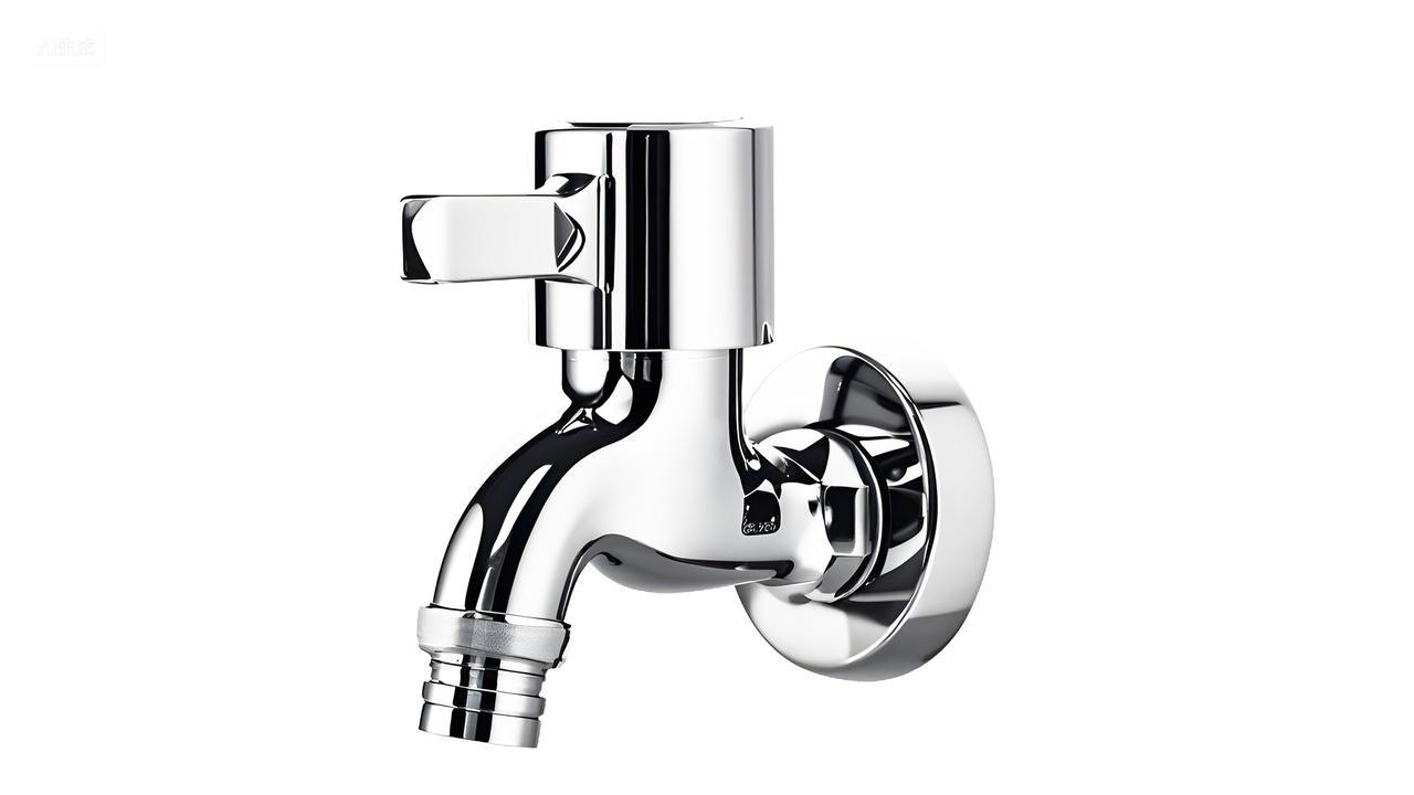 水口卫浴不锈钢电镀全铜亮面水龙头设计白底背景免扣素材水龙头产品详情页电商图片