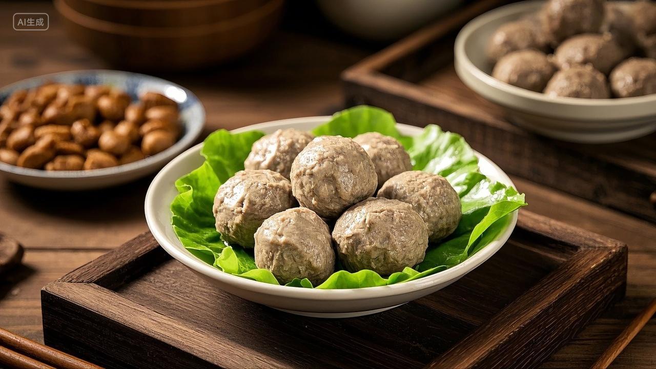 美味火锅丸子牛肉丸子美食美味特产火锅涮肉潮汕牛肉丸子火锅店菜单点菜食材图片