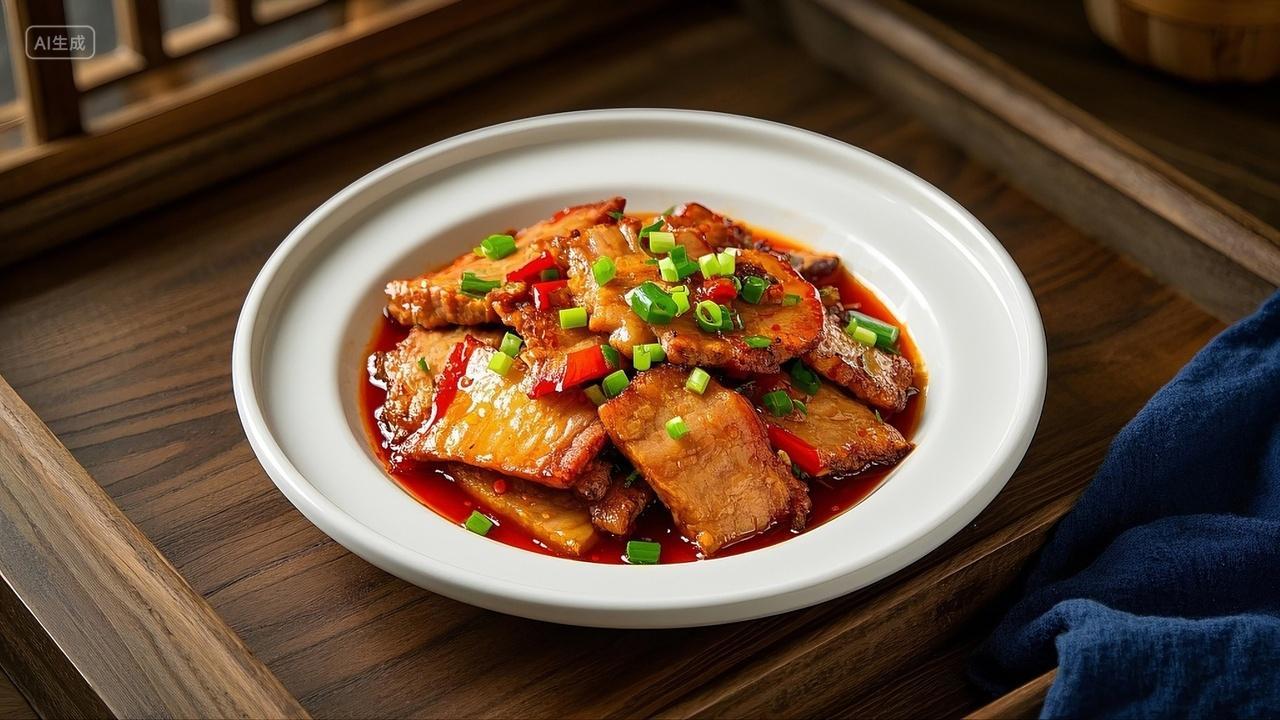 餐厅饭店招牌菜美食川菜回锅肉家常菜川味美食家常菜中餐厅饭店菜谱菜牌菜单摄影