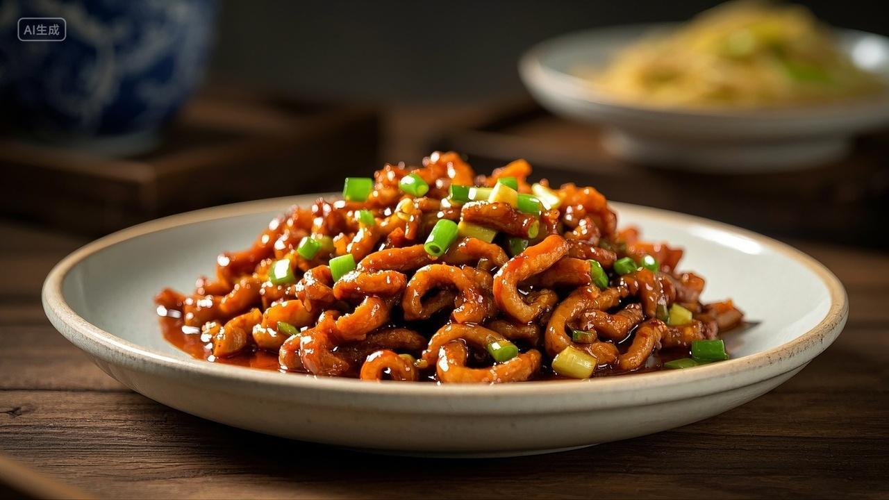特色家常菜招牌菜京酱肉丝美食饭店酒店中餐厅菜单菜牌菜谱广告宣传