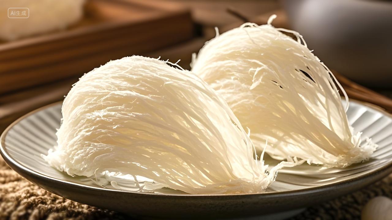 雪白无暇顶级燕盏燕窝干货电商宣传产品的图片