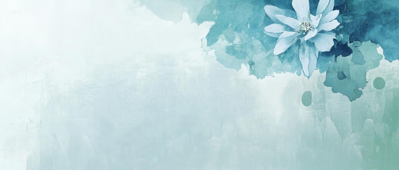 小清新绿色植物花卉纹理抽象艺术水墨水彩海报二十四节气简约背景