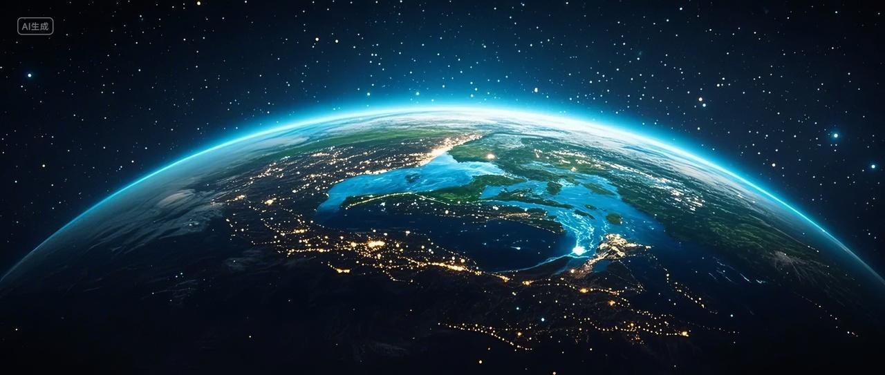 科技感地球背景科幻创意太空设计图