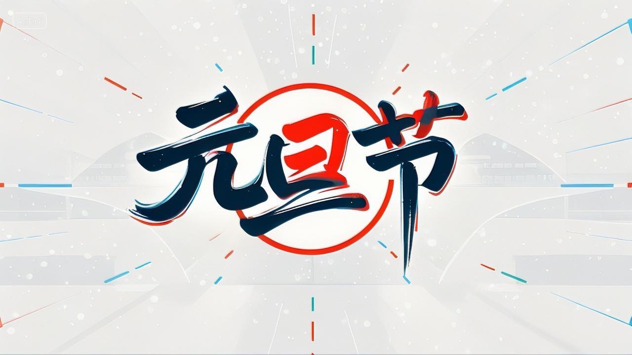 2025年蛇年元旦节新年艺术字背景