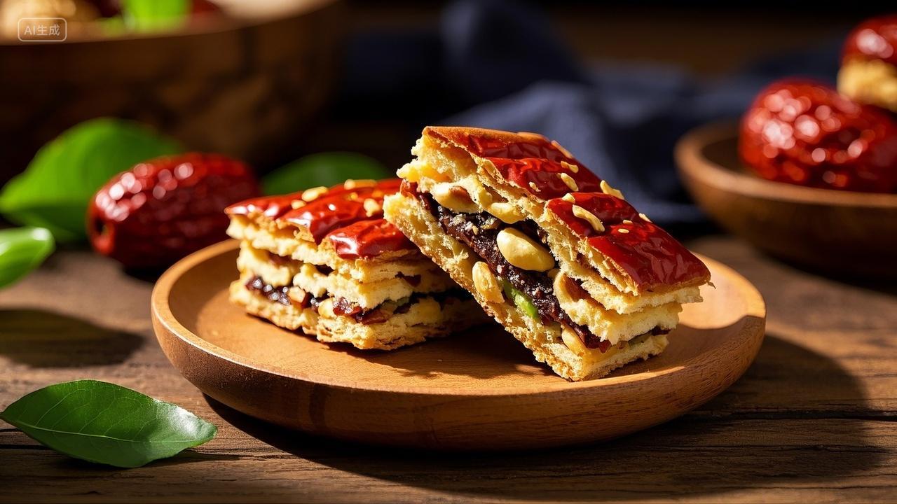 美味食品特产红枣夹核桃无添加夹心灰枣仁派新疆特产营养健康