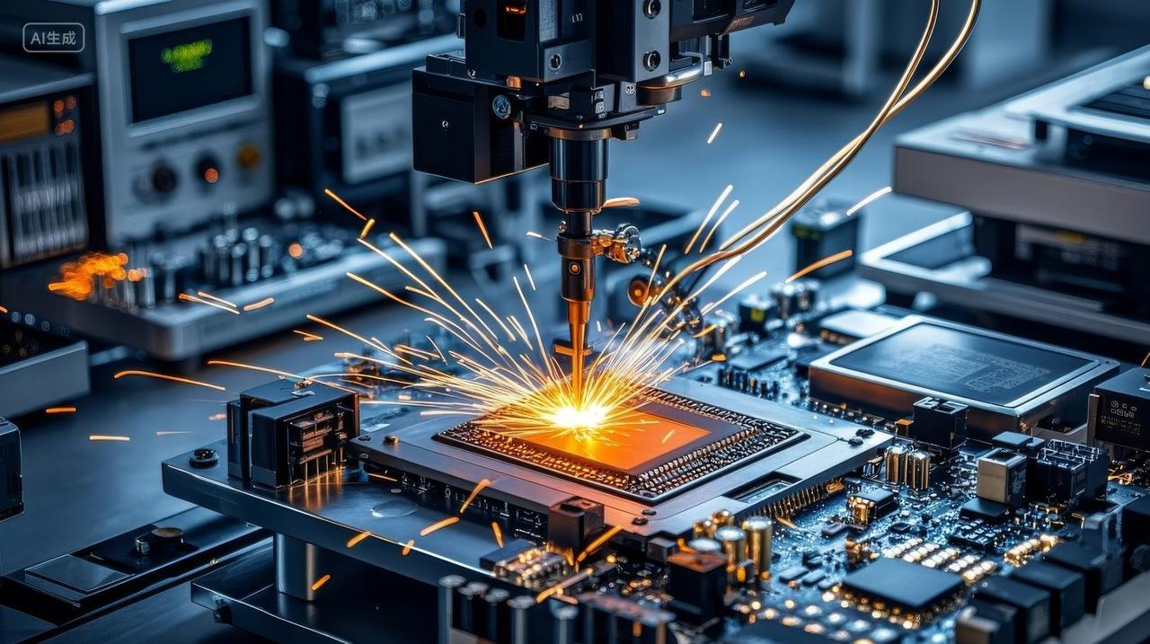 科技科技感电路板芯片焊接智能制造精密工业场景图科技技术