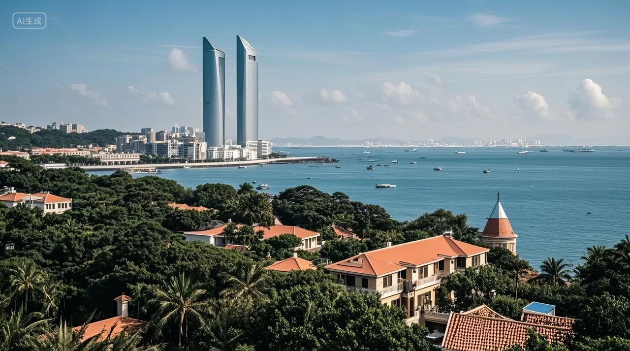 城市厦门鼓浪屿风景名胜区现代都市海滨旅游景区