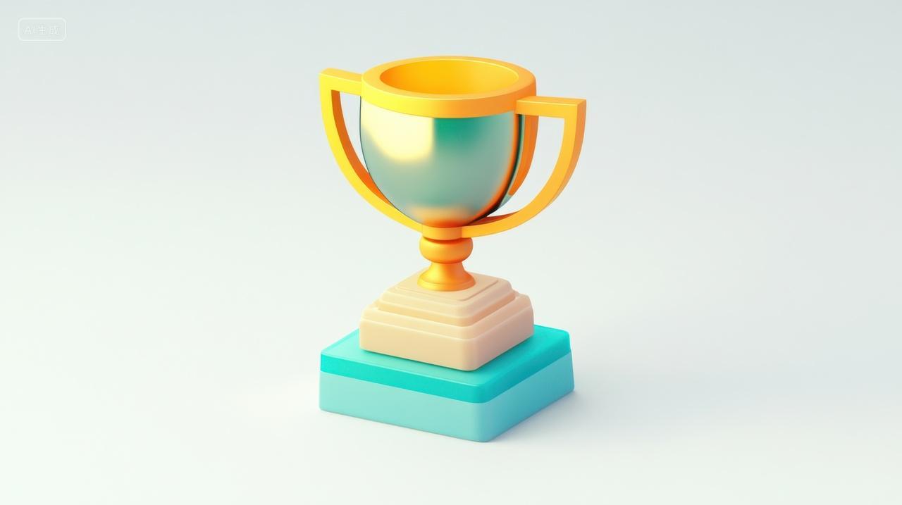 金色奖杯图标素材