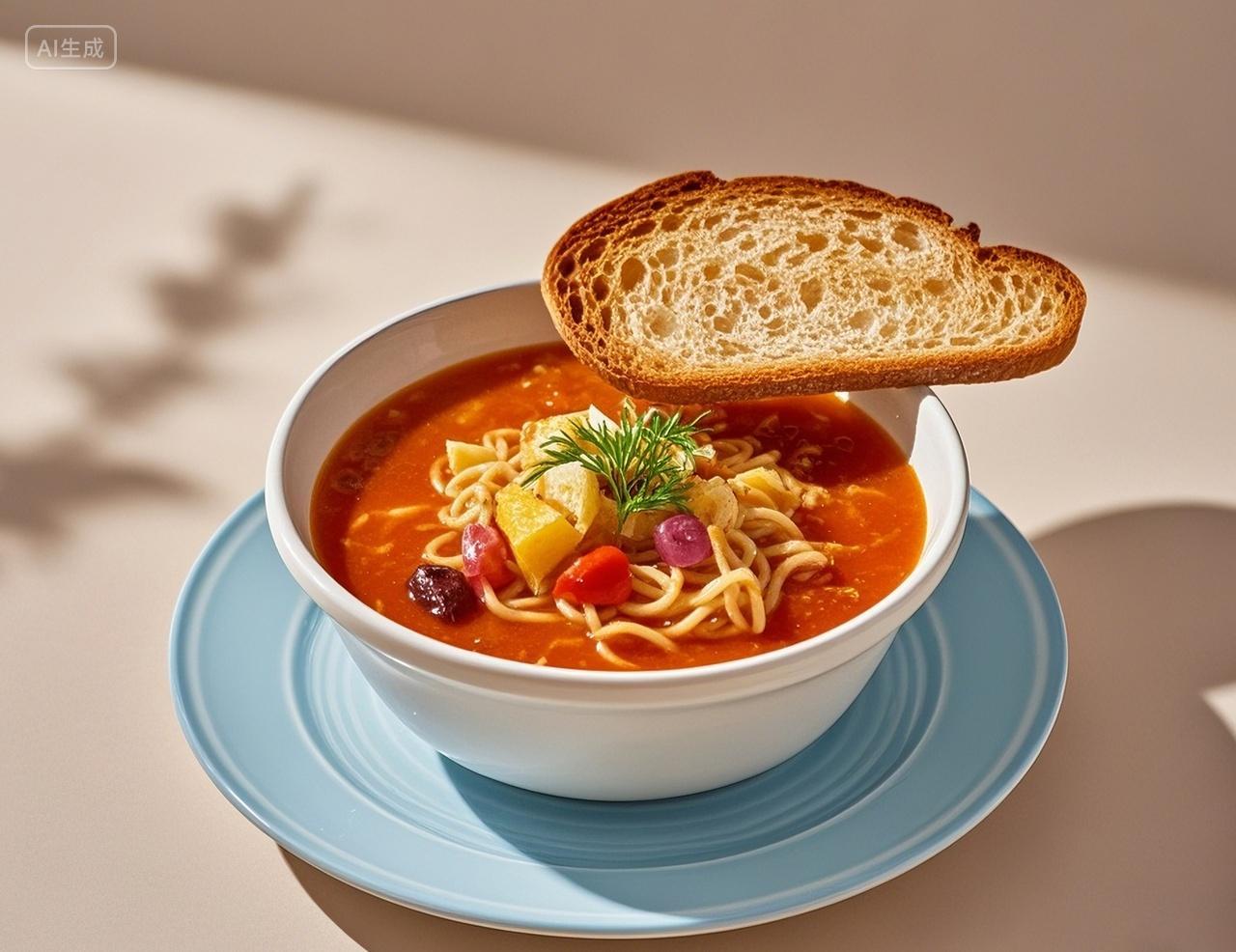 罗宋汤面葱香面包西餐美食菜单中餐中华料理食物图菜单广告宣传实拍摄影图