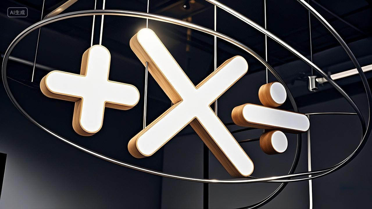 数学符号加乘除法创意图片