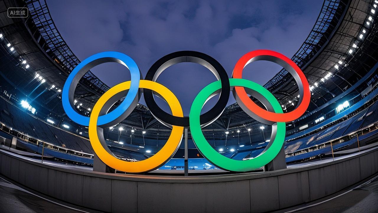 体育场外的奥运五环运动场奥运精神奥运会图片