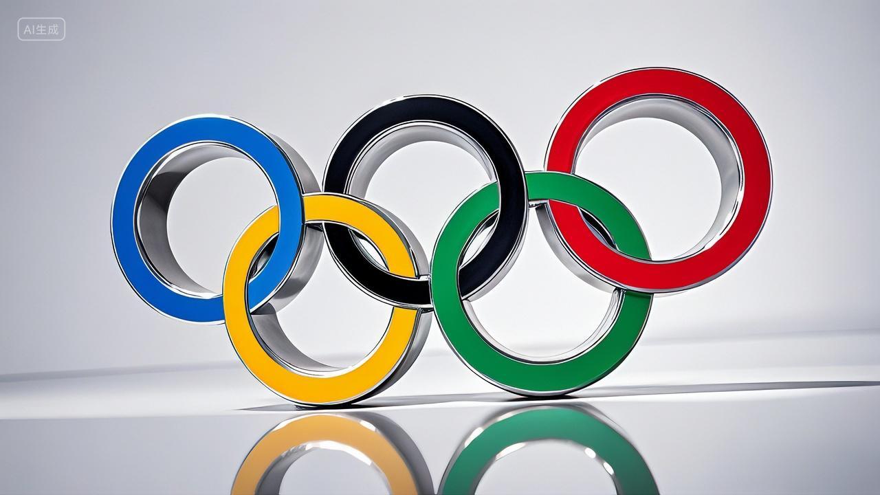 奥运五环白色背景素材运动奥运精神奥运会图片