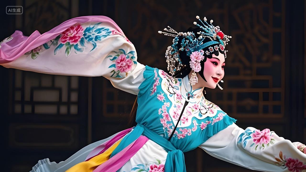 京剧花旦表演戏剧戏曲传统非遗文化中国风传统艺术