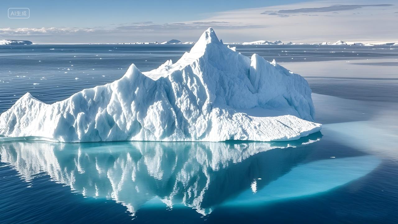 冰山一角海洋冰川风景摄影图片