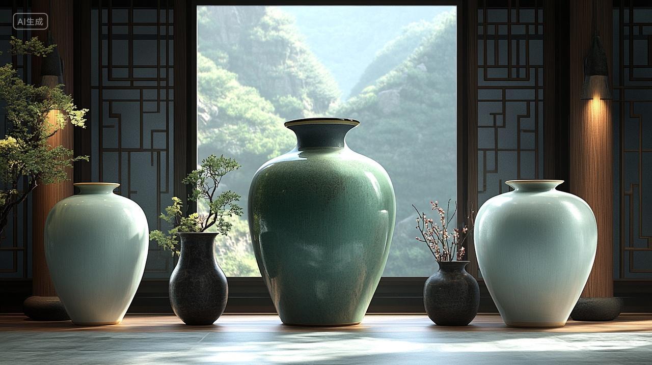 中国风中式瓷器陶瓷陶罐古董装饰品