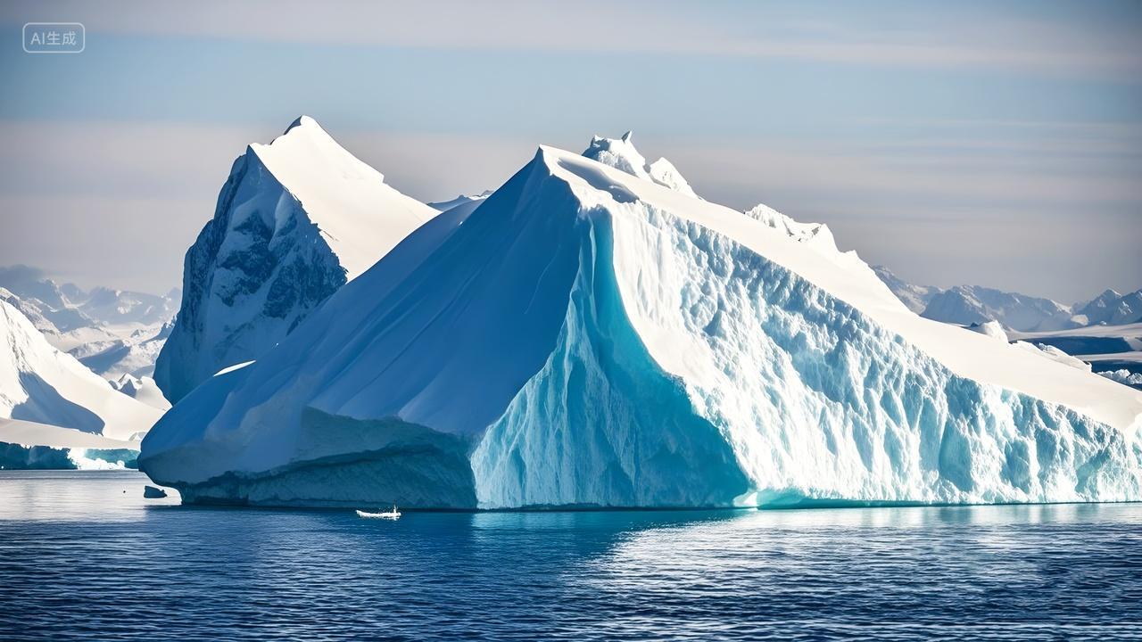 山水神奇的大自然冰山冰川一角北极南极雪山冰川风景摄影图片