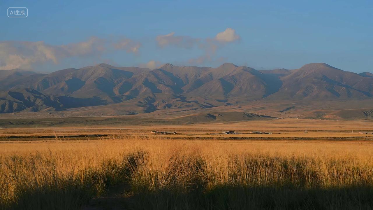 秋天立秋高原金黄新疆内蒙古大草原自然风景风光摄影图