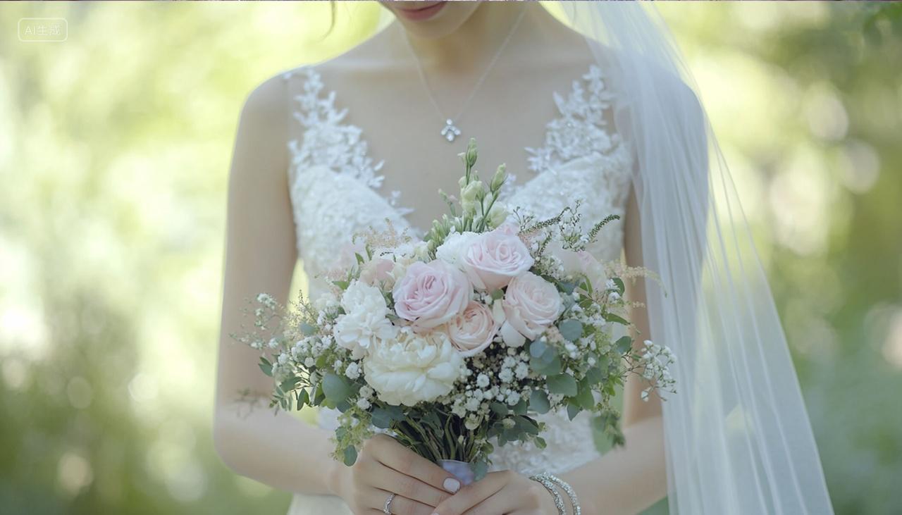 新娘人物结婚婚礼元素原创海报