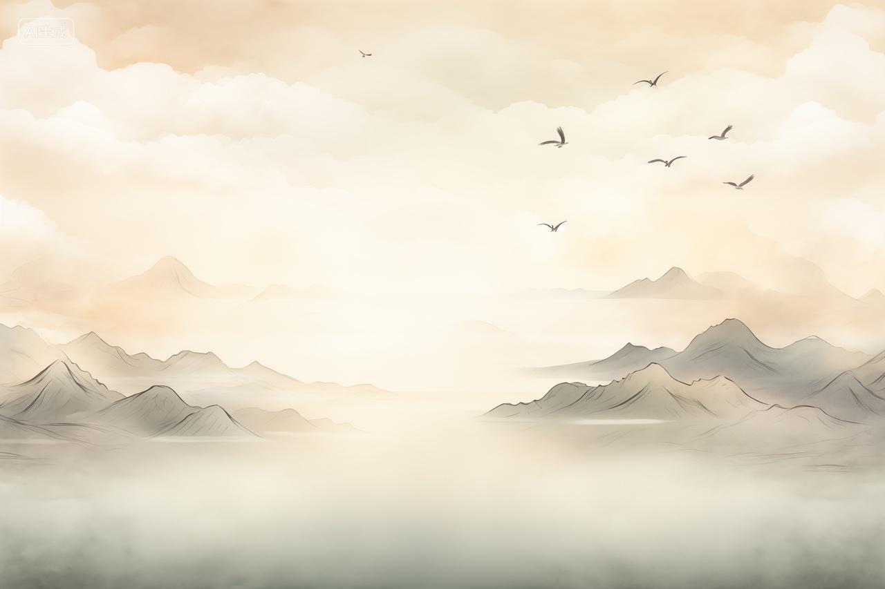 中国风水墨山水画传统水墨画背景
