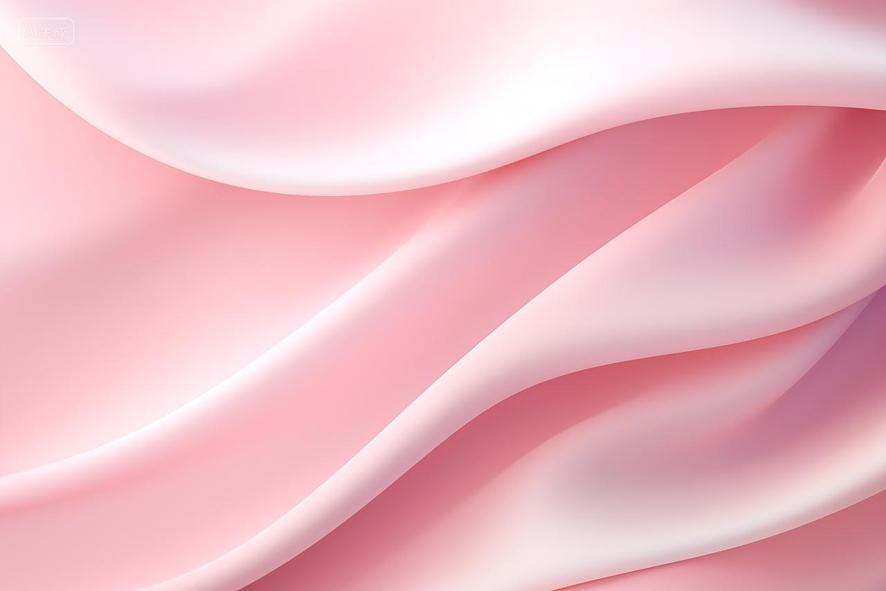轻柔丝滑的粉色绸缎时尚面料