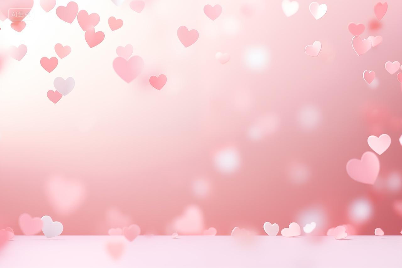 粉红色浪漫情人节七夕背景