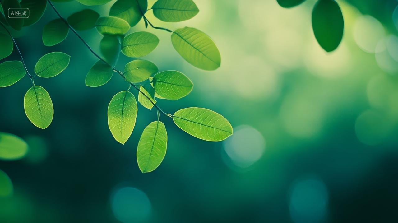 清新绿叶自然光影背景壁纸自然生态护眼壁纸