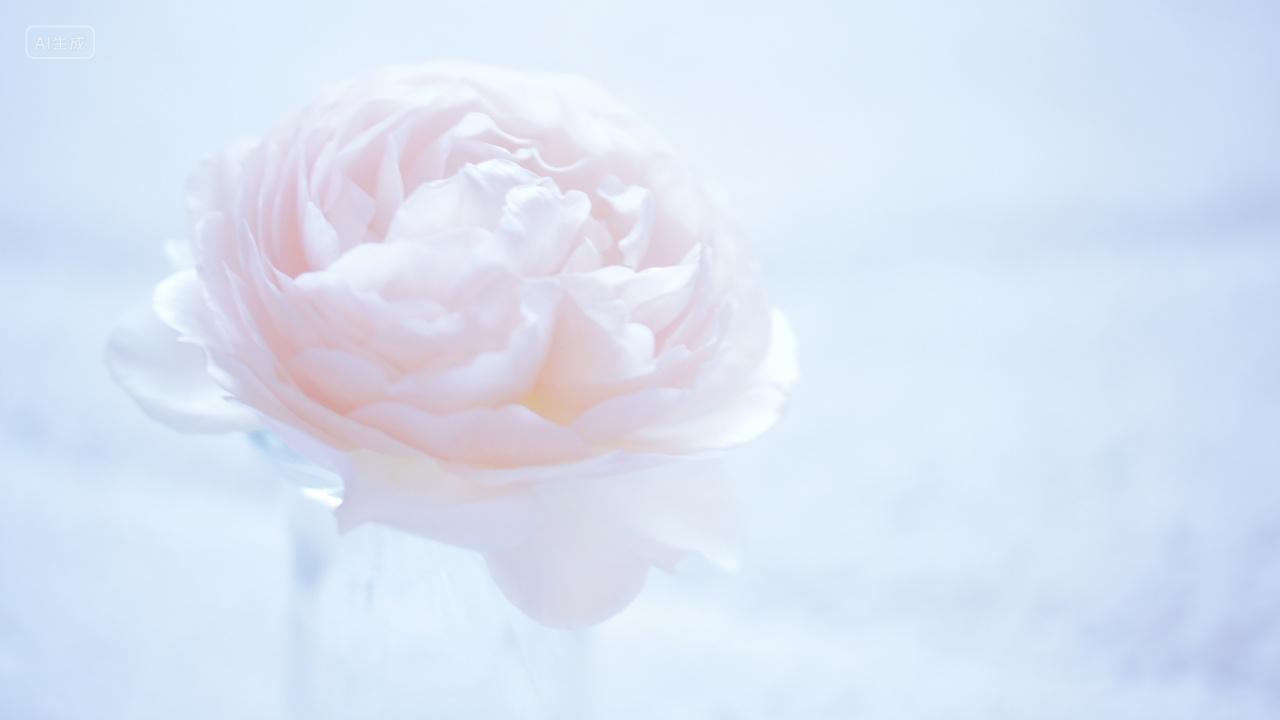 柔和光线下的浅粉色玫瑰自然风景