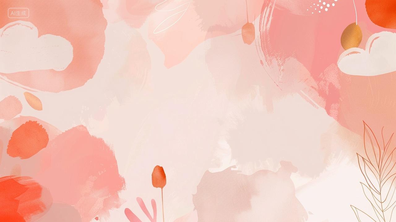 简约粉色水墨背景