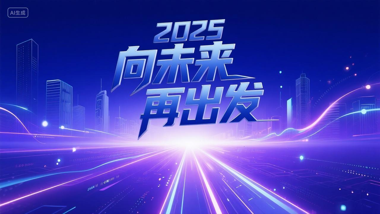 2025向未来再出发科技背景