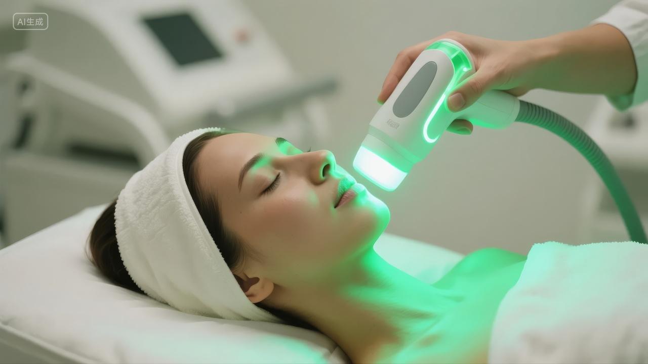 美容院光子嫩肤皮肤管理护肤仪器背景图