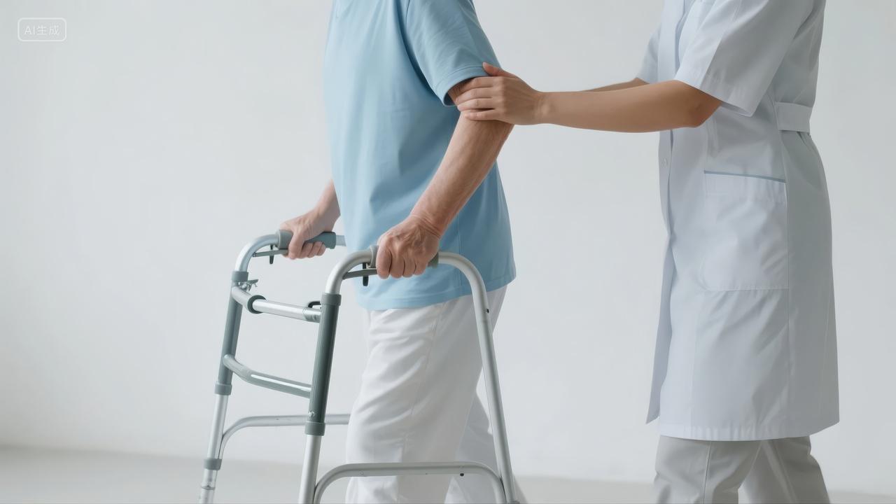 养老院护工照顾老人康复医疗健康背景图