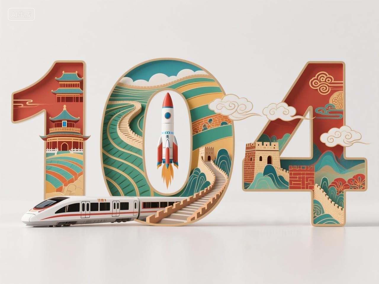 71节建党节104周年字体设计