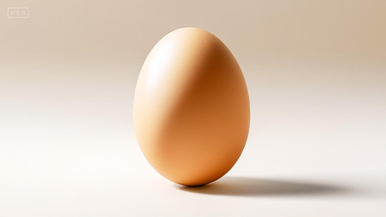 一只鸡蛋鸭蛋鹅蛋纯色背景摄影图片