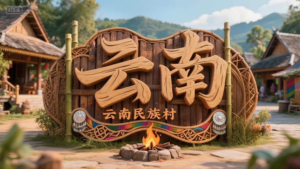 云南民族村寨子旅游宣传