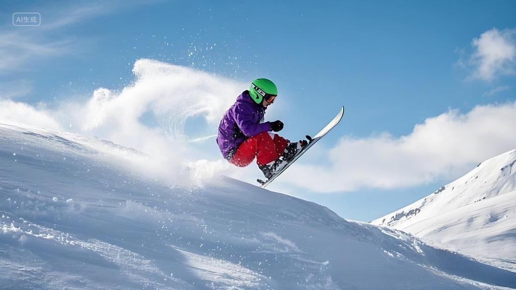 运动体育项目滑雪运动会滑雪比赛人物特写AI