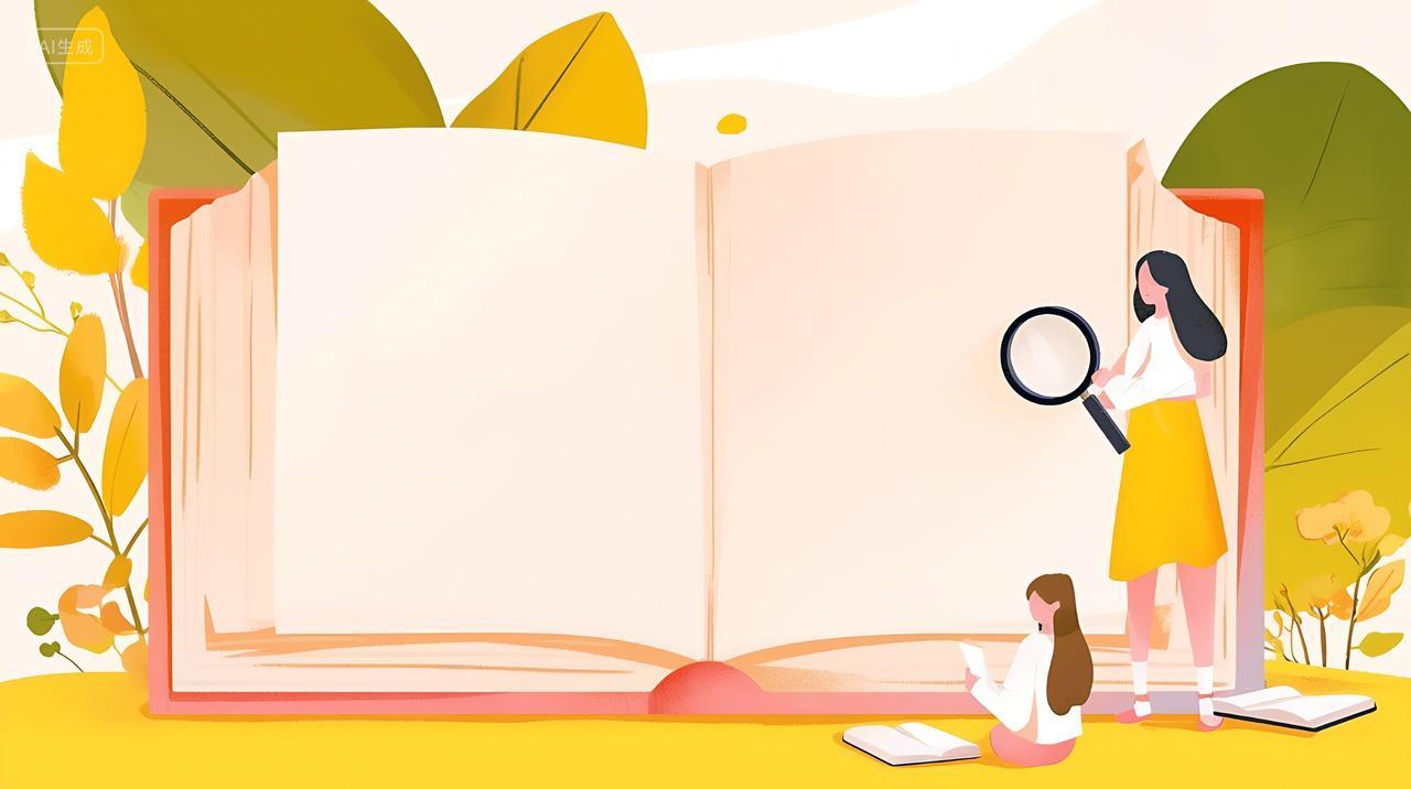 世界阅读日插画背景图片AI