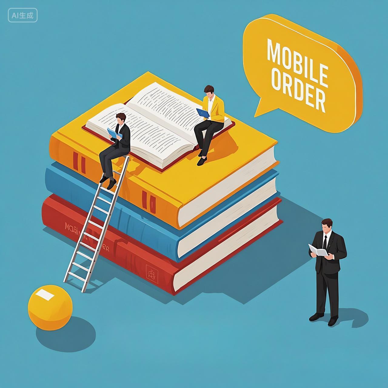 卡通人物读书插画AI